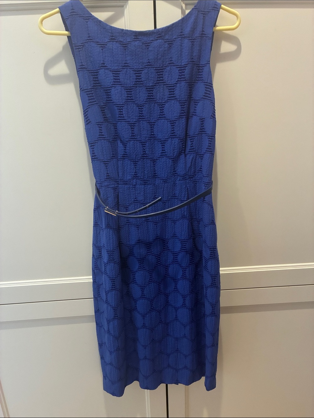 MaxMara Royal Blue Textured Sleeveless Midi Dress size 2